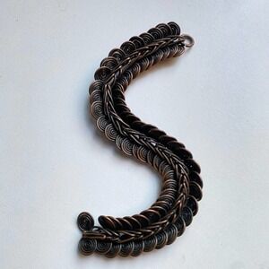 ARTISAN Handmade flexible Antiqued Copper Statement Bracelet